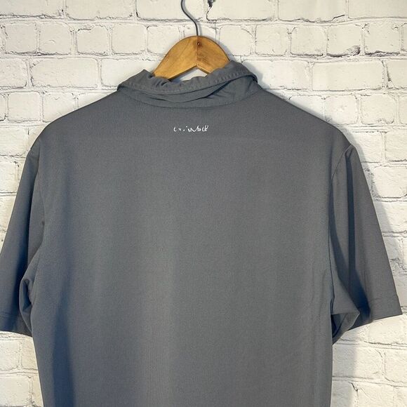 Travis Matthew Gray Striped Golf Polo Short Sleeve Shirt Mens M Medium - Picture 5 of 10